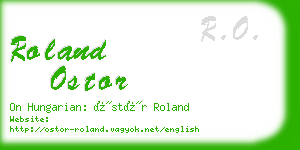 roland ostor business card